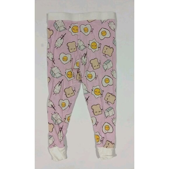 Little Sleepies Pajamas PJs Size 12-18 Months Pink Eggs Milk Breakfast Bamboo - Picture 6 of 7